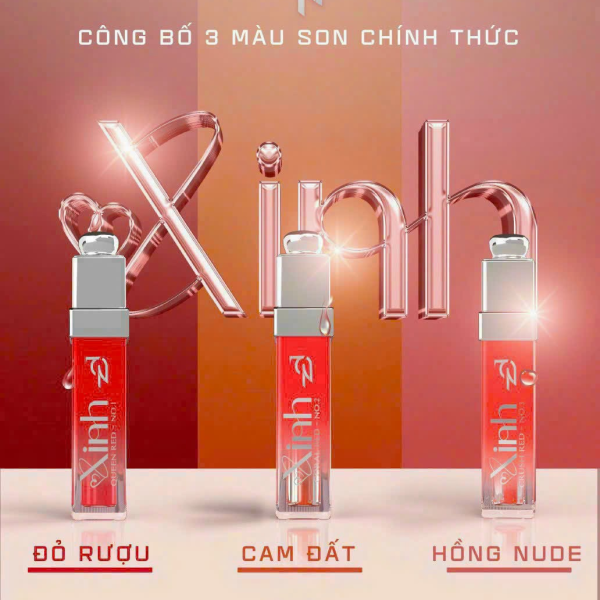 combo 3 Son Xinh Đông Anh Chính Hãng Tặng Tẩy TBC Môi chất son mềm mịn giá sỉ-tâm phát